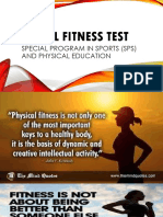 Physical Fitness Test: Special Program in Sports (SPS) and Physical Education