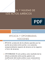 Tipos de Ineficacia y Nulidad de Los Actos Juridicos