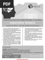 Prova Concurso CRP 2016 e Gabarito - Psicologo Assist Tecnico