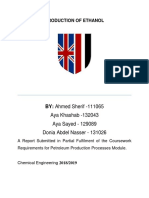 Production of Ethanol: BY: Ahmed Sherif - 111065