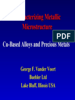 Characterizing Metallic Microstructure Cu-Based Alloys