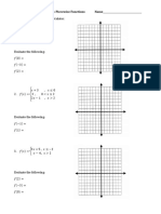 Piecewise Function Worksheet PDF