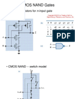 Cmos Nand Gates: - Use 2 Transistors For - Input Gate