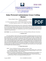 Solar Powered Autonomous Grass Cutting Robot