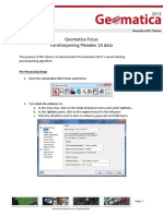 Geomatica Focus Pansharpening Pleiades 1A Data: Pre-Processing Setup