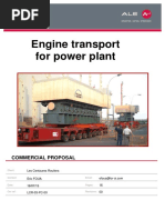 Engine Transport For Power Plant: Commercial Proposal