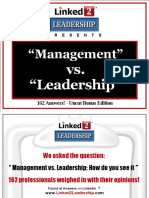 Management Vs Leadership