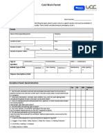 Cold Work Permit