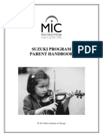 Suzuki Program Parent Handbook (Revised 2013)