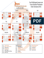 Texsa SPO 2018 Calendar