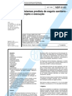 ABNT NBR 8160 - 1999 - Sistemas Prediais de Esgoto Sanitário - Projeto e Execução