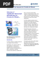 Seleccion Del Amplificador Operacional para Circuitos de Filtrado