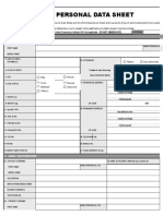 Personal Data Sheet