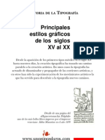 Historia de La Tipografia I - Principales Estilos Del Siglo XV A XX