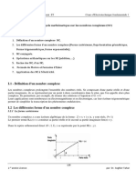 Chapitre 1 - Rappels Mathématique Sur Les Nombres Complexes