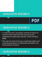 Lesson 9 Types of Qualitative Research