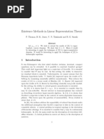 Existence Methods in Linear Representation Theory: P. Thomas, H. K. Jones, U. N. Takahashi and R. E. Suzuki