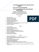 Vels Institute of Science, Technology and Advanced Studies School of Ocean Engineering Department of Naval Architecture and Offshore Engineering