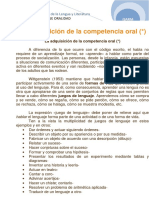 5 - La Adquisición de La Competencia Oral