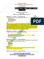 MKT501 16 Midterm Papers 2008 To 2010 99.99% Sure Solved: Maha Shah & Aysha Mirza & Hafiz Salman Majeed