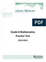 Practice Test Math Grade 8 PDF