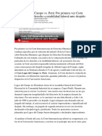 Caso Lagos Del Campo Vs Perú