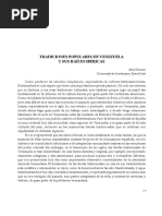 Tradiciones Populares de Venezuela Y Sus Raíces Ibéricas: Ondres Xtremadura Y Ortugal