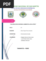 Valoración Económica Ambiental en El Perú