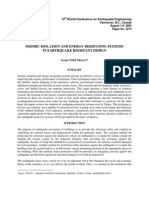 Seismic Isolation and Energy Dissipating Systems in Earthquake Resistant Design