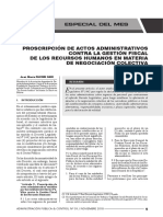 Prohibición de Actos Contrarios A La Gestión Fiscal de Recursos Humanos en La Negociación Colectiva - Autor José María Pacori Cari