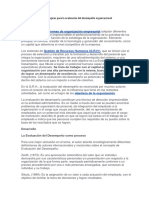 Bases Teóricas y Metodológicas para La Evaluación Del Desempeño Organizacional