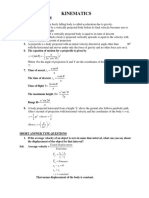 Kinematics PDF