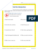 Find The Interjection PDF