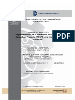 Informe de Residencias Profesionales APQP 2018