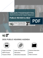 Oregon Passenger Rail: Public Review & Hearing