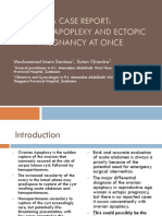 A Case Report Ovarian Apoplexy and Ectopic Pregnancy at Once