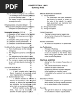 Constitutional Law I Summary Notes