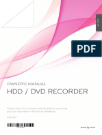 HDD / DVD Recorder: Owner'S Manual