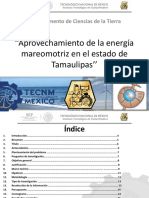 Aprovechamiento de La Energía Mareomotriz en El Estado de Tamaulipas