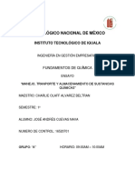 Ensayo Manejo, Transporte y Almacenamiento de Sustancias Quimicas