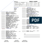 Wheel Loader: Inspection Parameter Checklist