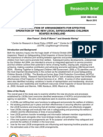 The Evaluation of Arrangements For Effective Operation of The New Local Safeguarding Children Boards in England, 2009