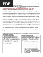 Synthesis of DNA and RNA": Please Use 12pt Font and Use Only The Space Provided For Each Question But No More, Please