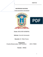 Informe Uso Del Microscopio