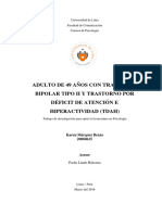 Adulto de 49 Años Con Trastorno Bipolar Tipo II y Trastorno Por Déficit de Atención e Hiperactividad (Tdah)