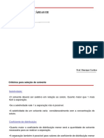 Aula 3 - Critérios para Seleção de Solvente