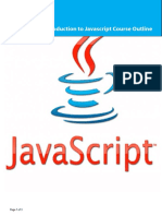 Introduction To Javascript Course Outline: Page 1 of 3