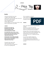 Lyrics: Worksheet