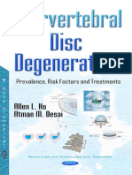 Intervertebral Disc Degeneration Prevalence, Risk Factors and Treatments Masud