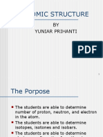 Atomic Structure: BY Yuniar Prihanti